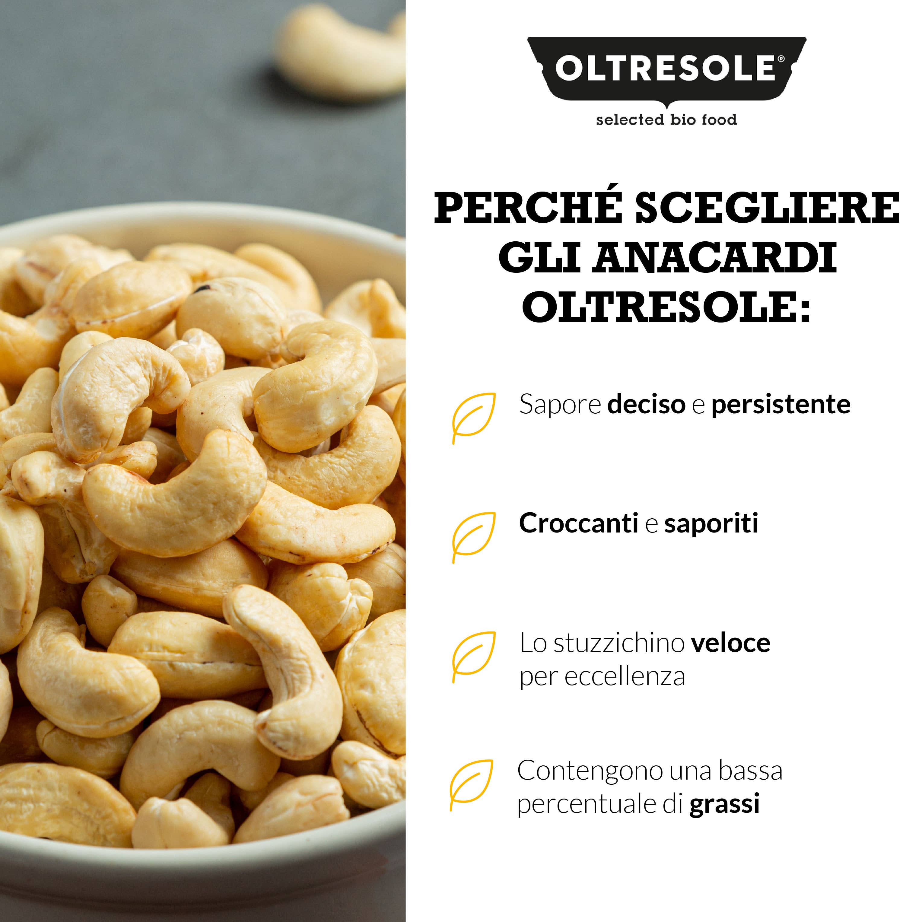 Oltresole - Wholesale Nuts - SALTED ROASTED CASHEWS 1 Kg6