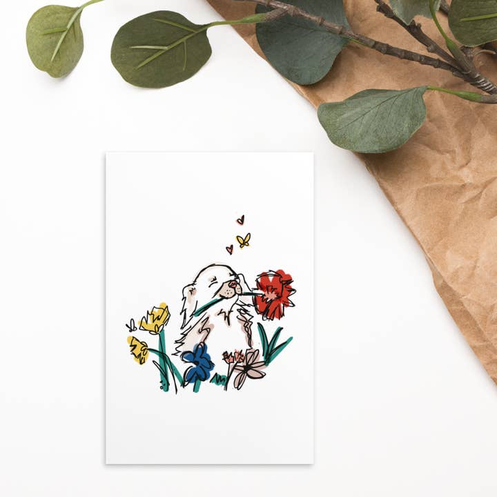 Impressão de Arte Miniatura de Chihuahua Wildflower por atacado de Sleepy Chi