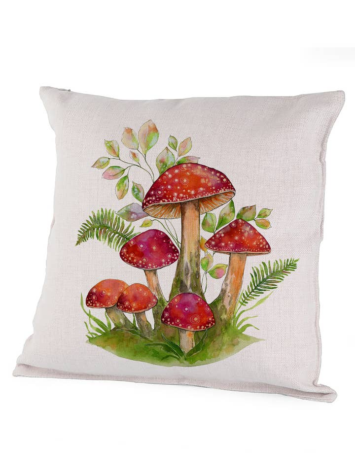 Kussenhoes (Canvas) 16x16" - Magie - Paddenstoelen voor wholesale door Oladesign