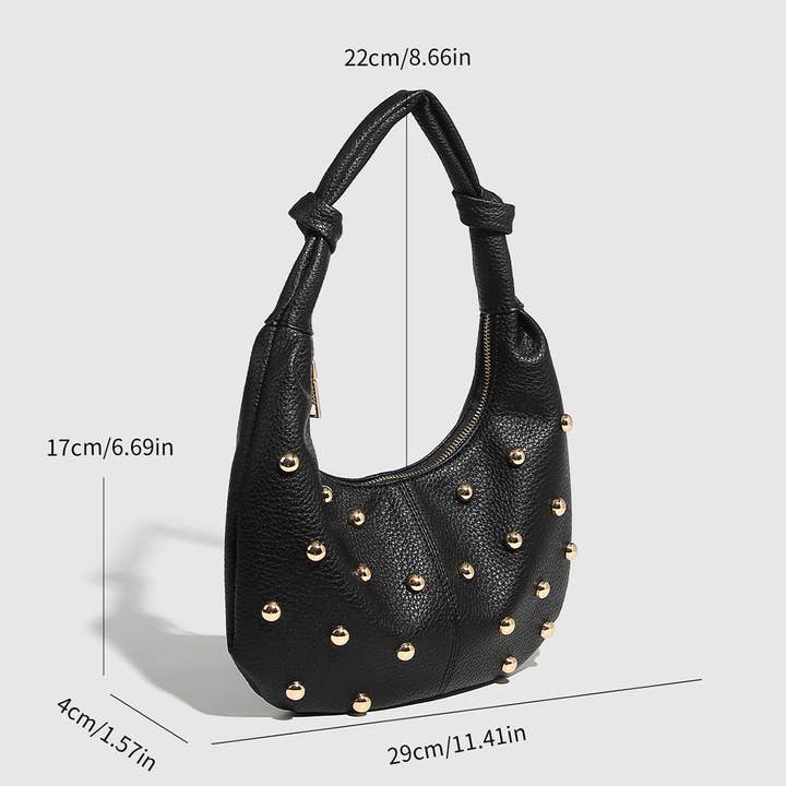 ACCITY - Wholesale Shoulder Bag - Women's - Metallic Studded Shoulder Bag for Women_CWAB56804