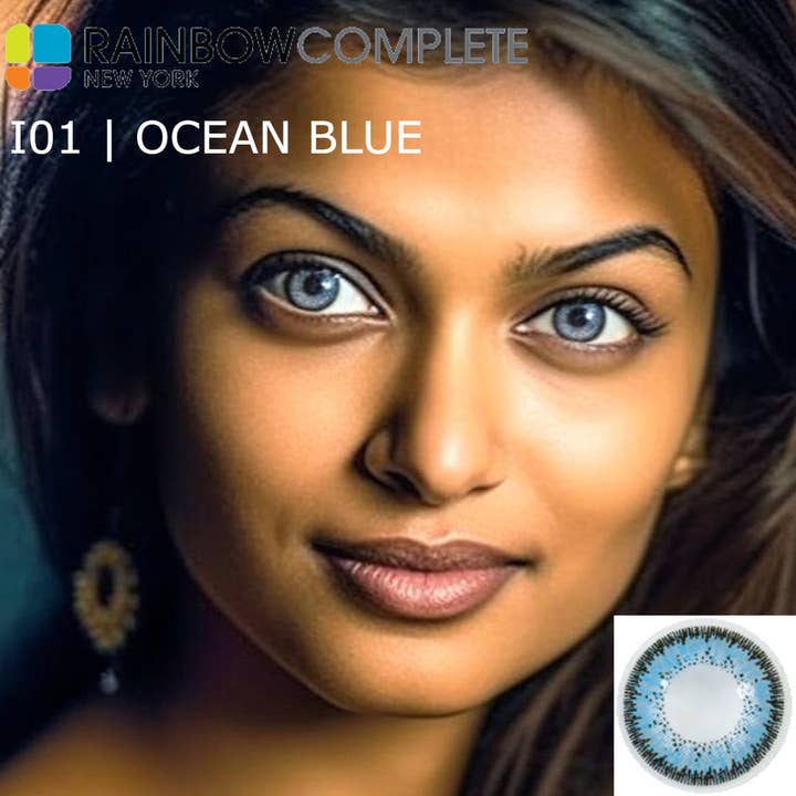 RAINBOWCOMPLETE | Koreanske farvekontakter | I01 OCEAN BLUE for engroshandel hos RAINBOWCOMPLETE