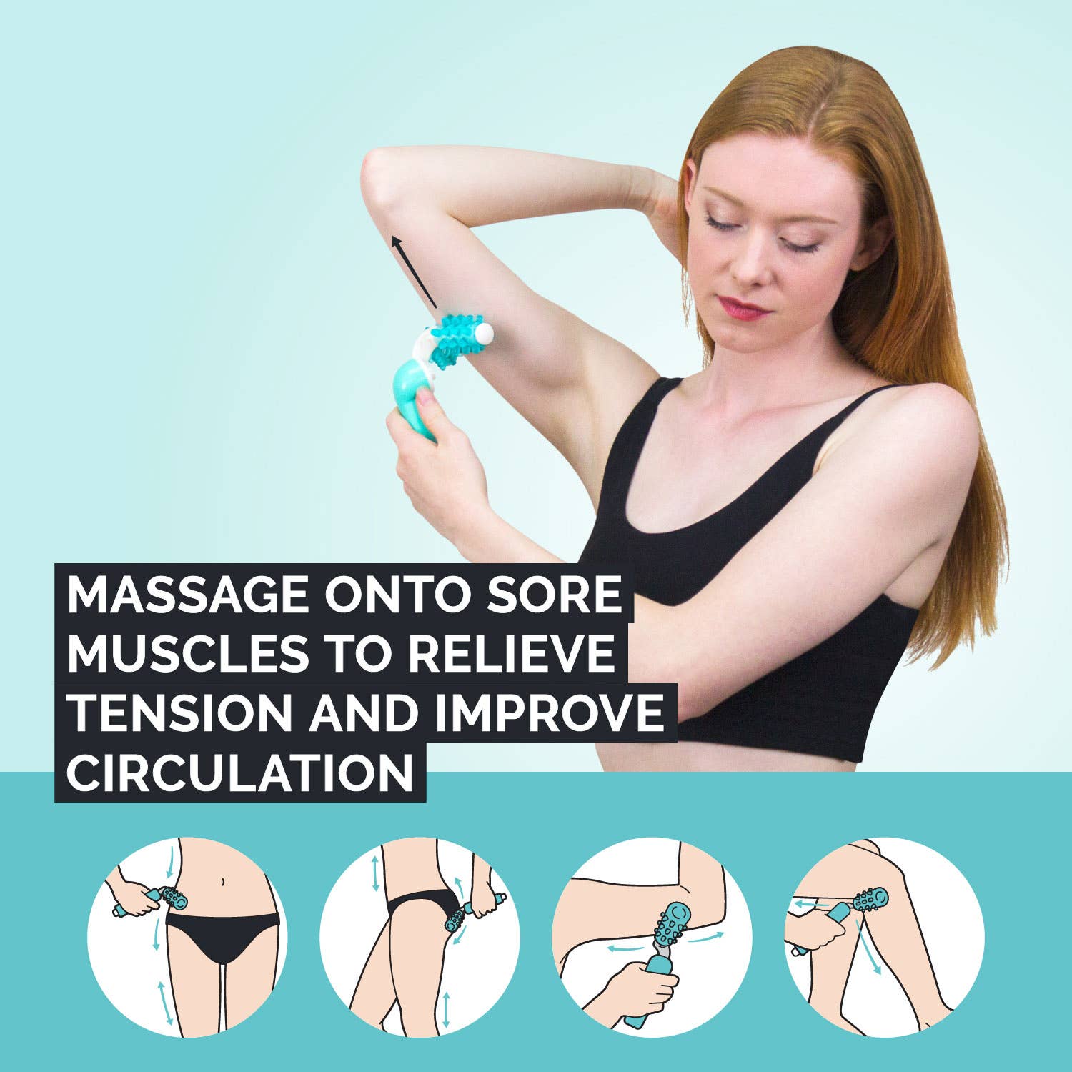 Green Lindo Spiky Roller - Cellulite Massager for wholesale on Faire3