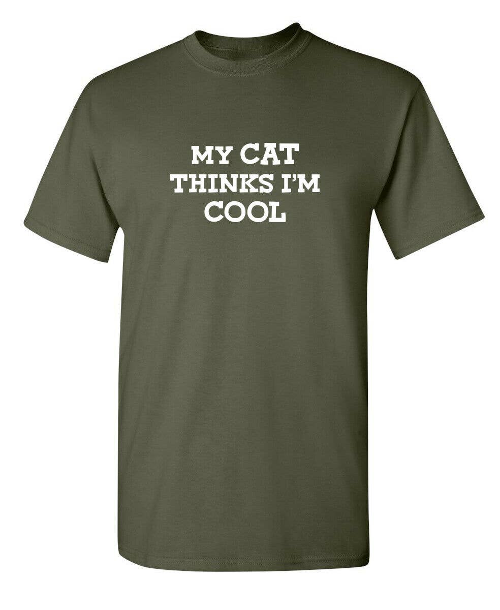 Feelin Good Tees - Wholesale Screen Printed T-Shirt - Unisex - My Cat Thinks I'm Cool7