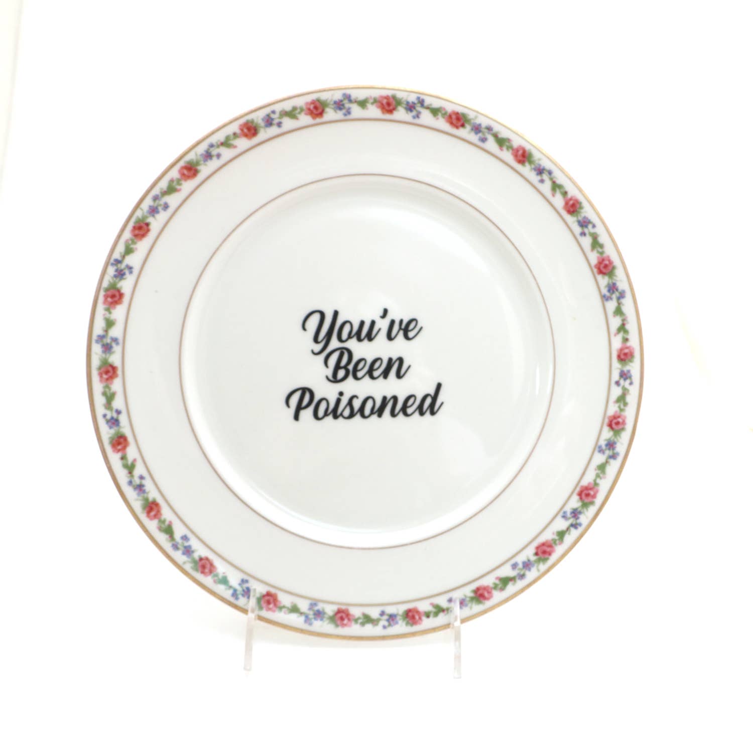 Lenny Mud - Wholesale Decorative Plate/Dish/Bowl - You've Been Poisoned vintage upcycled 10.5" Plate Program1