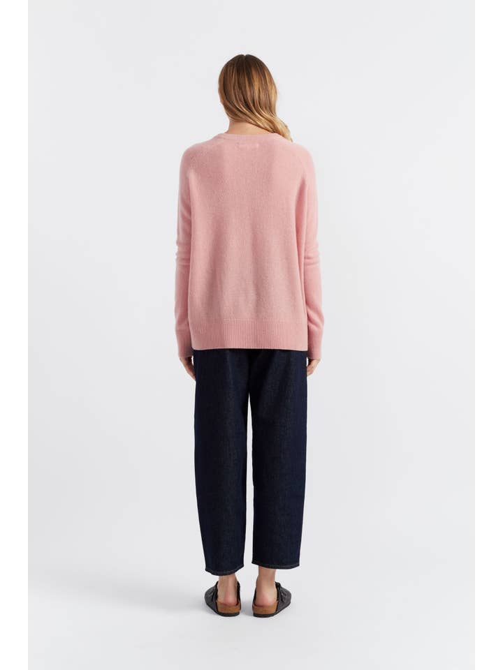 Chinti & Parker - Wholesale Knit Sweater - Women's - Clay-Pink Cloud Cashmere Slouchy Sweater