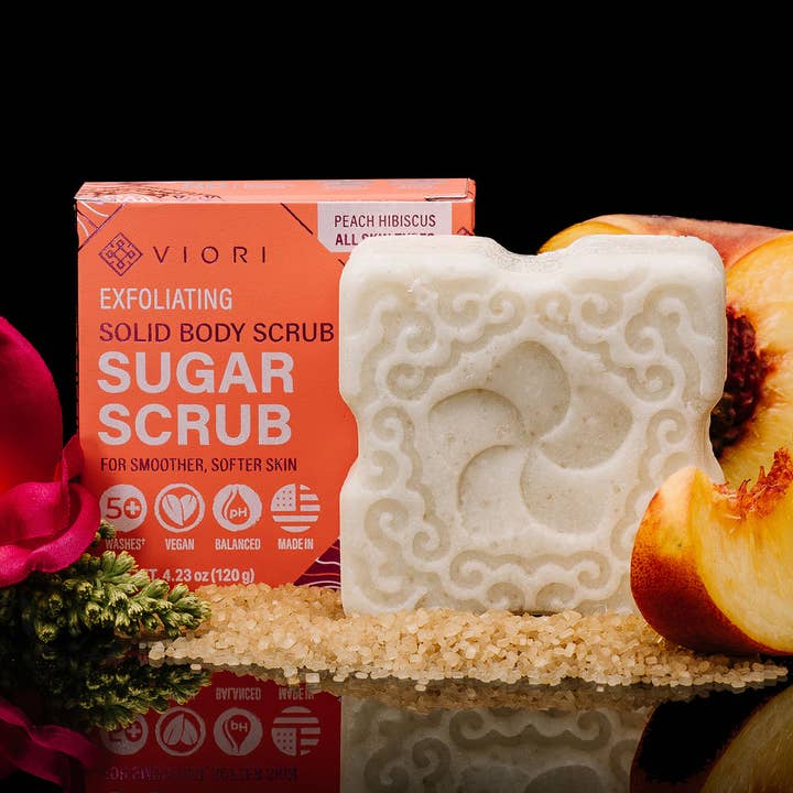 Viori Beauty - Wholesale Body Scrub/Exfoliant - Limited Edition | Sugar Scrub Bar | Peach Hibiscus