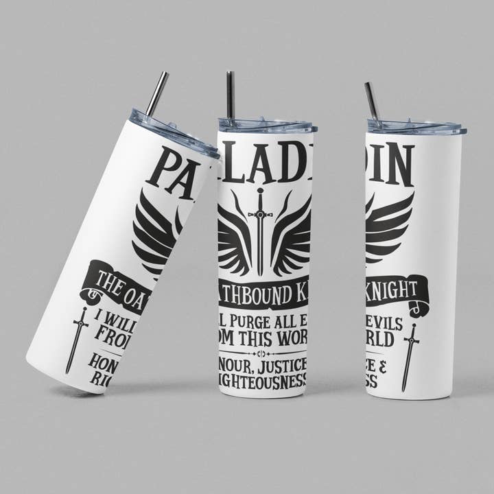 D&D Paladin Gaming Inspired Tumbler for wholesale by The Geek Boutique