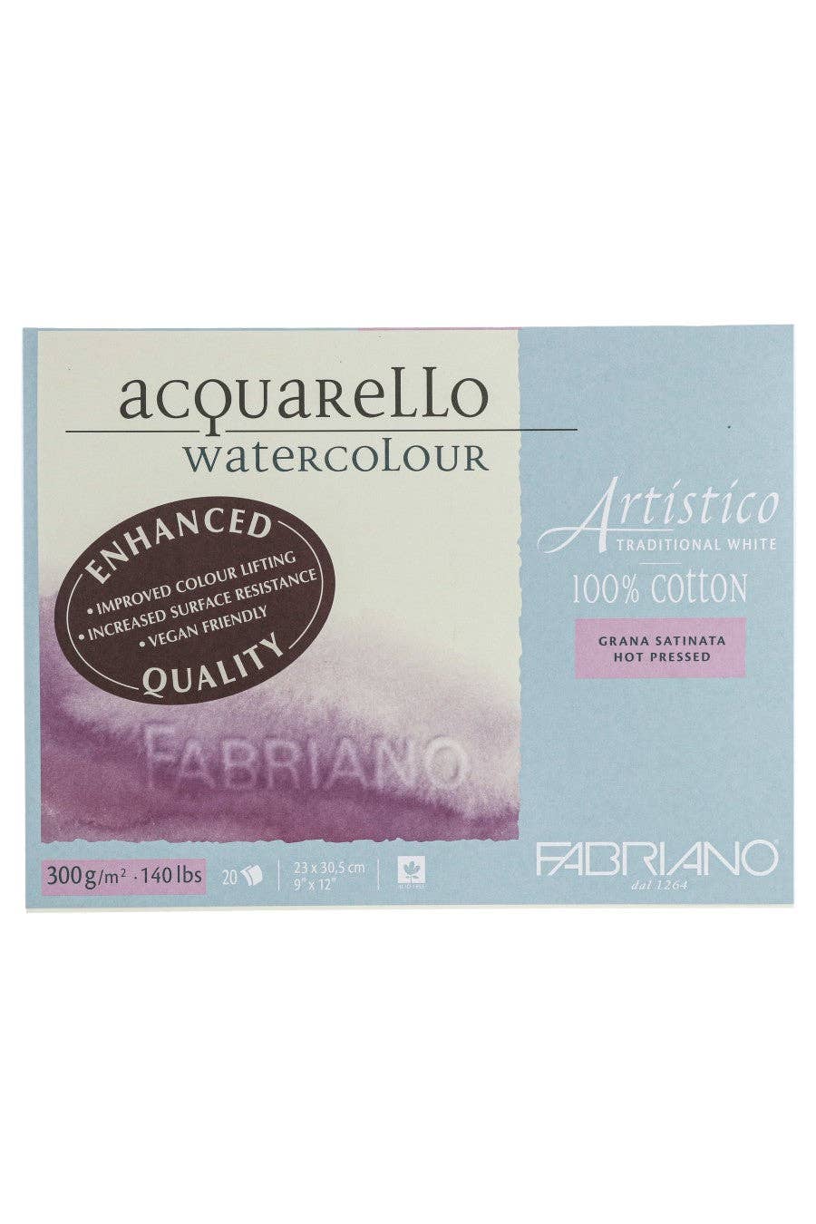 Chartpak, Inc. - Wholesale Sketchbook/Sketchpad - Fabriano Artistico Traditional White Watercolor Block12