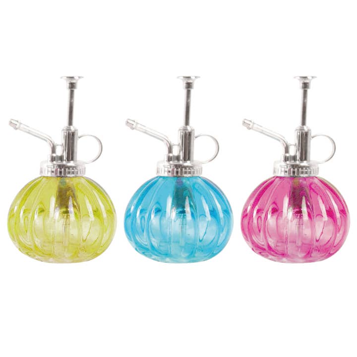 Esschert Design USA - Wholesale Plant Mister - Plant Mister, 0.23 L, Glass, Blue/Green/Pink, 3 Asst. Colors