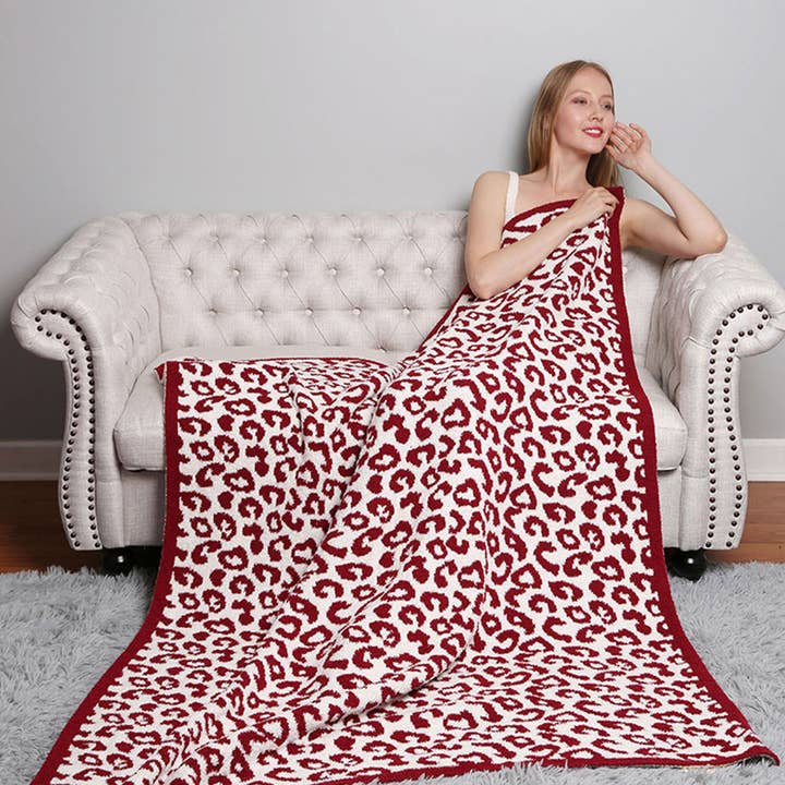 Fashion City - Wholesale Throw Blanket - Leopard Print Luxury Soft Throw Blanket