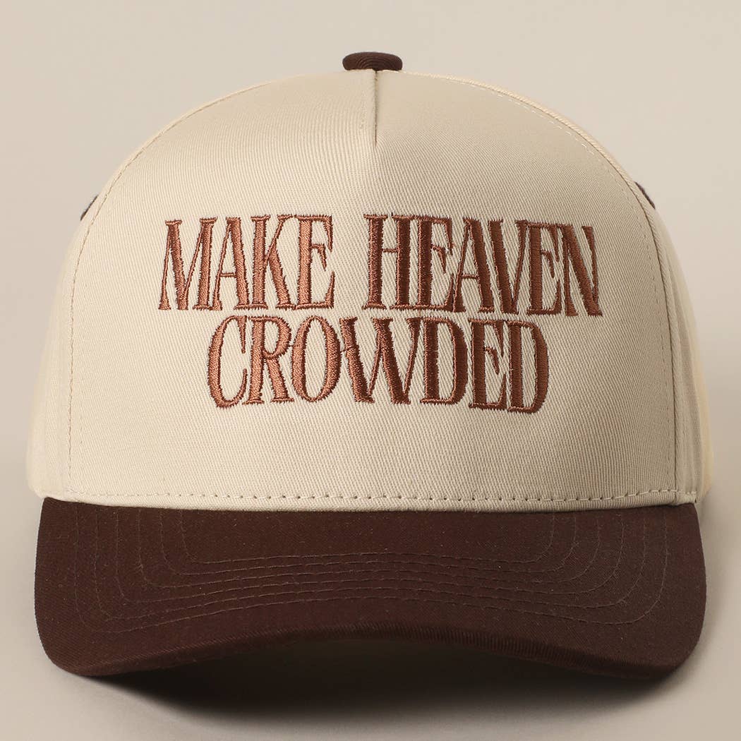Fashion City - Vente Casquette de baseball – femme - Casquette de baseball brodée "MAKE HEAVEN CROWDED"1
