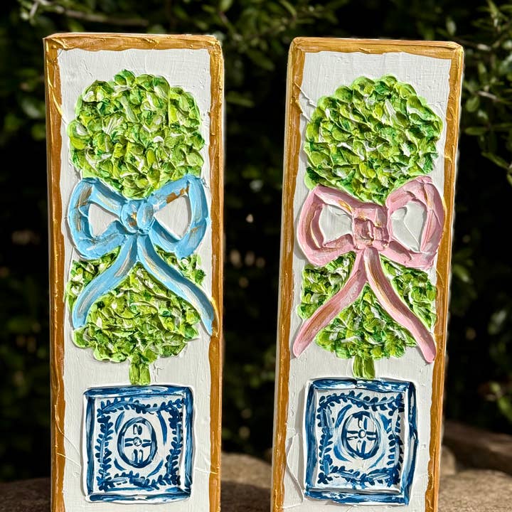 Framesaplenty - Wholesale Decorative Tabletop Object - Textured topiary art block
