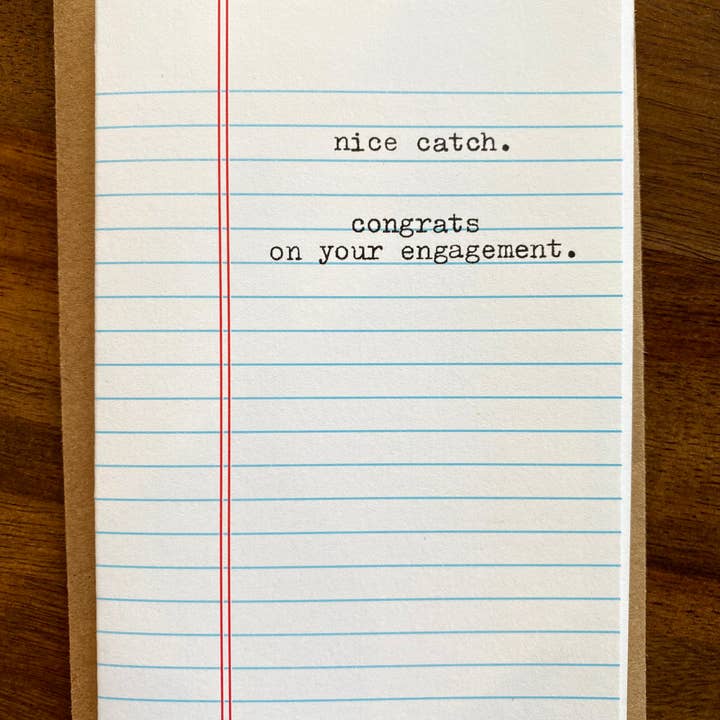 Joli attrapage. Félicitations pour vos fiançailles pour la vente par Ravensgoods