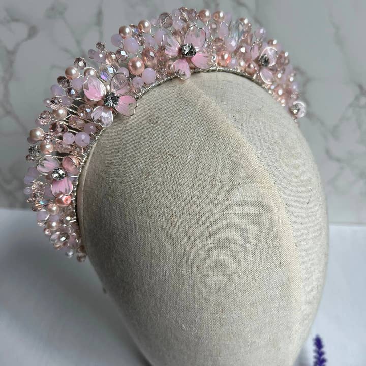 Preciuspearls - Wholesale Fashion headband – women's - Flora Light Pink Flower Crown™9