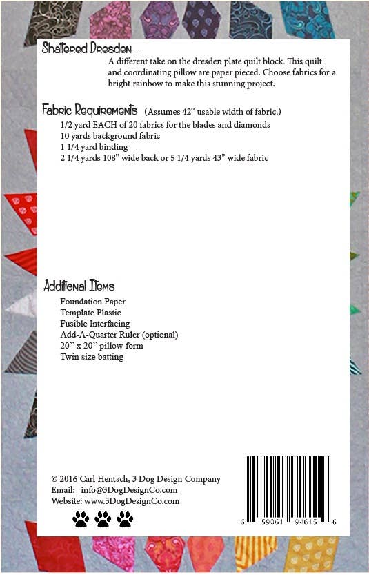 3 Dog Design Company – Engroshandel Quiltet tæppe – Knust Dresden1