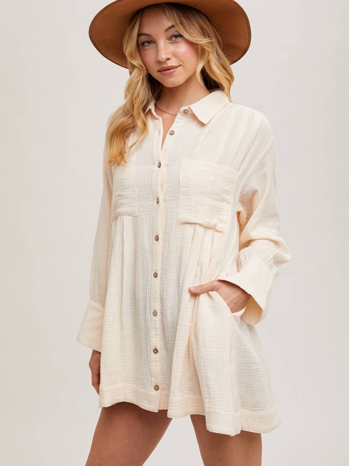 Bluivy - Wholesale Jurk - Dames - TUNIEKJURK MET KNOOPSLUITING19