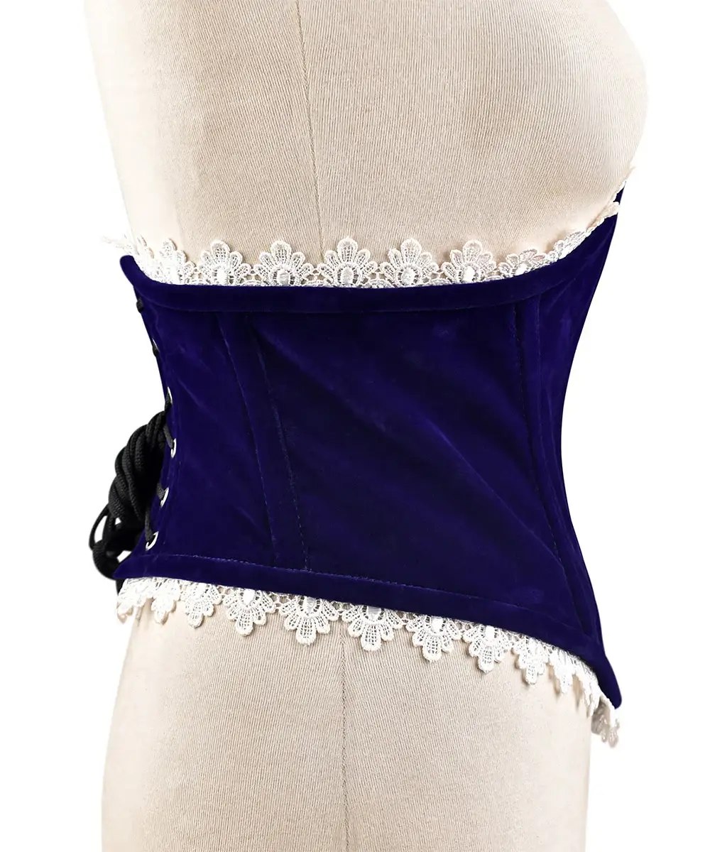 NAVY BLUE Steel-Boned Women’s Velvet Corset – Waist Cincher for wholesale on Faire7