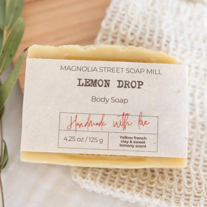 Lemon Drop Soap for wholesale by Magnolia Street Soap Mill