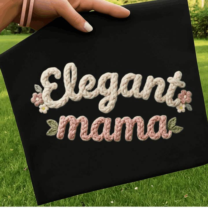 Camiseta Elegante de Crochê com Fio Falso, Camisola Floral por atacado de DLT Ecommerce