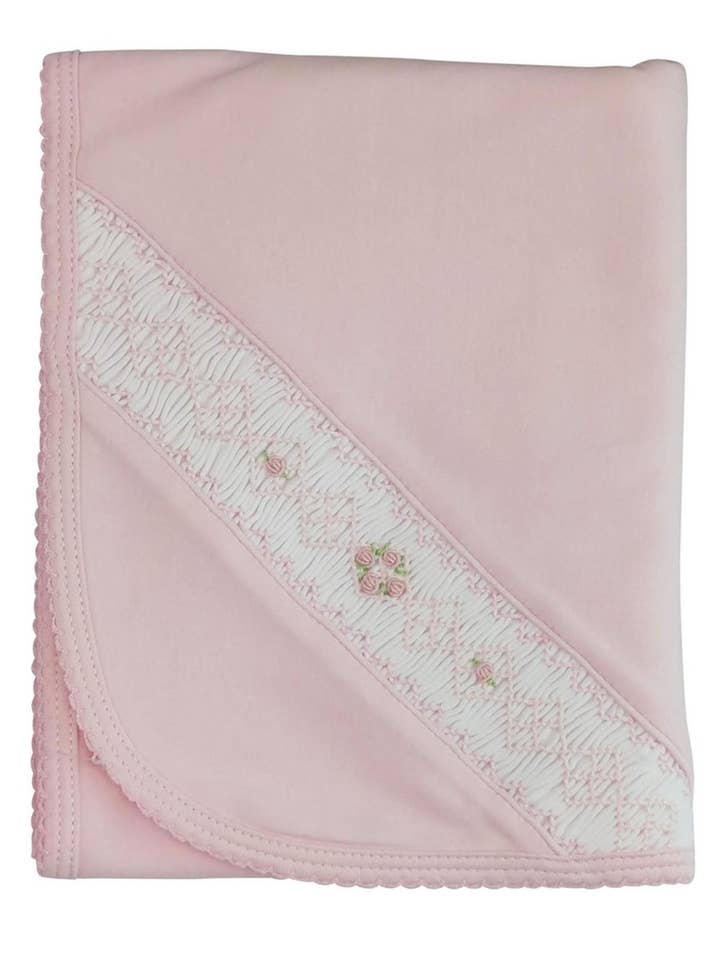 Manta de bebé de algodón pima fruncida a mano para venta al por mayor de Baby Threads