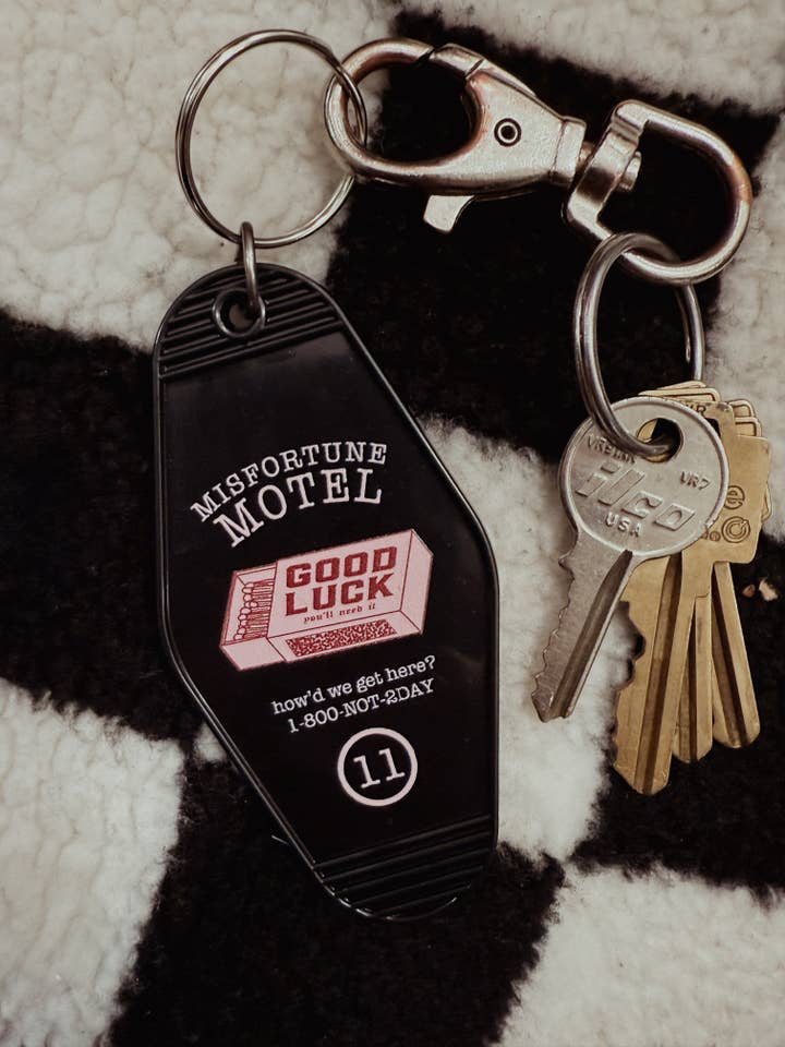 Motel Keychain - Misfortune Motel for wholesale by Whats Her Face