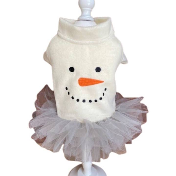 Snowman Fleece Dress for wholesale by Chloe & Max LLC