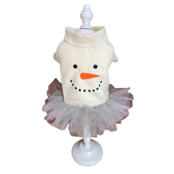 Snowman Fleece Dress for wholesale by Chloe & Max LLC