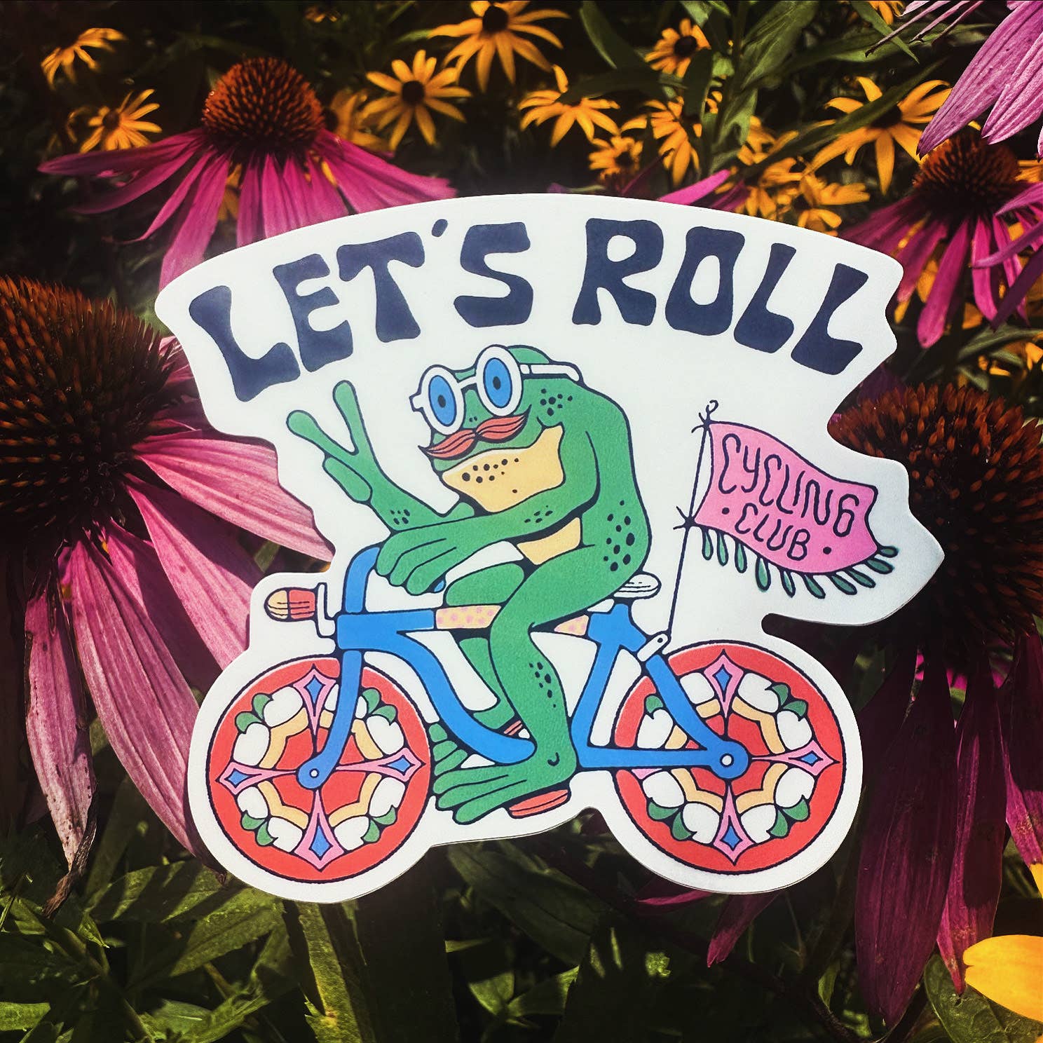 Menottees - Wholesale Sticker - Let's Roll Frog (wielerclub) | Sticker6