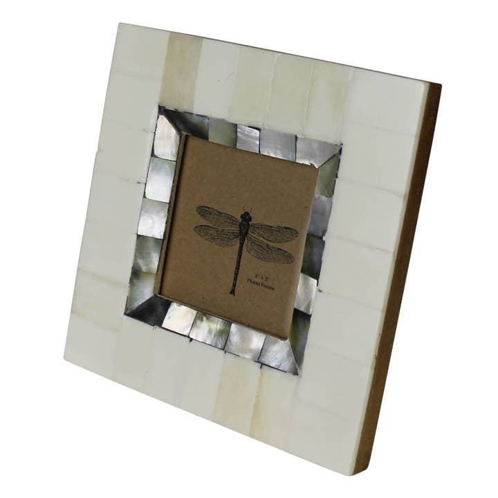 HomArt - Wholesale Picture frame - Bone & Mother of Pearl Frame - 3x3