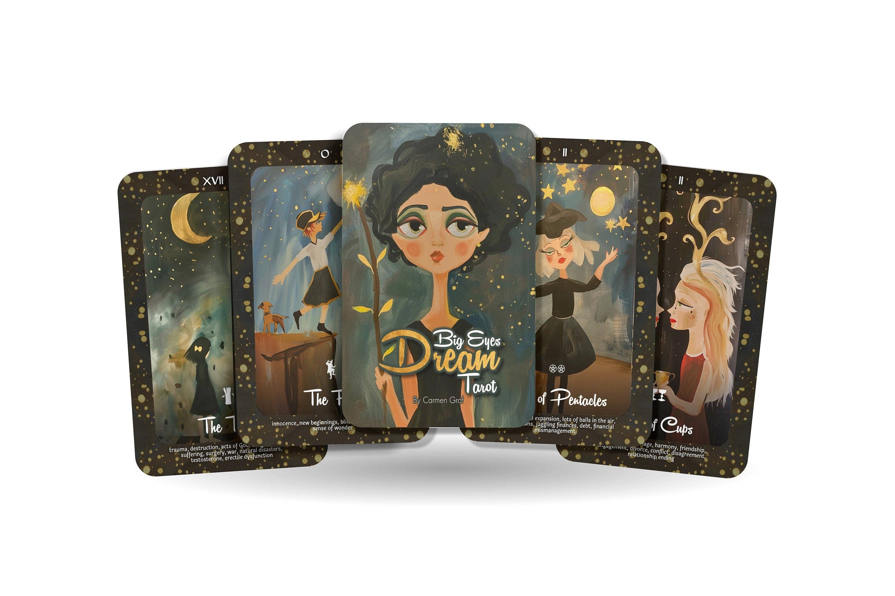IBIZA TAROT - Wholesale Tarot Cards - Big Eyes Dream Tarot - 78 cards - By Carmen Graf0