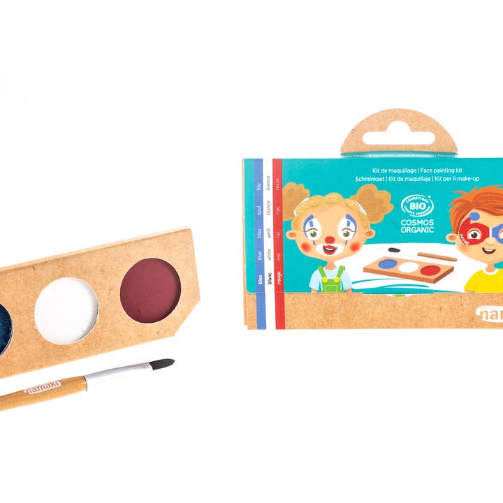 Namaki Cosmetics - Wholesale Face Paint/Play Makeup - Kids - 1.1 - COSMOS Multilingual Clown & Harlequin 3-color kit