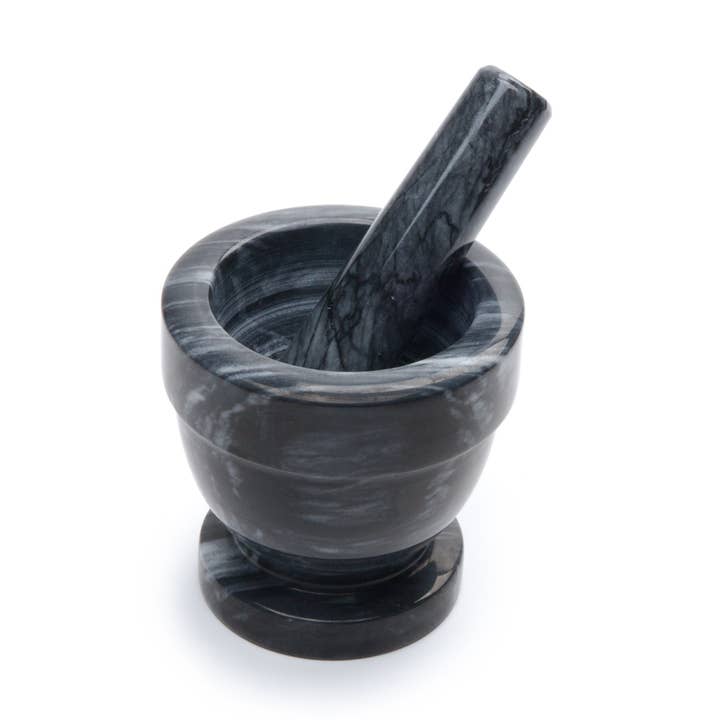 Fox Run Marble Mortar and Pestle, Black, 4" for wholesale by Fox Run Brands