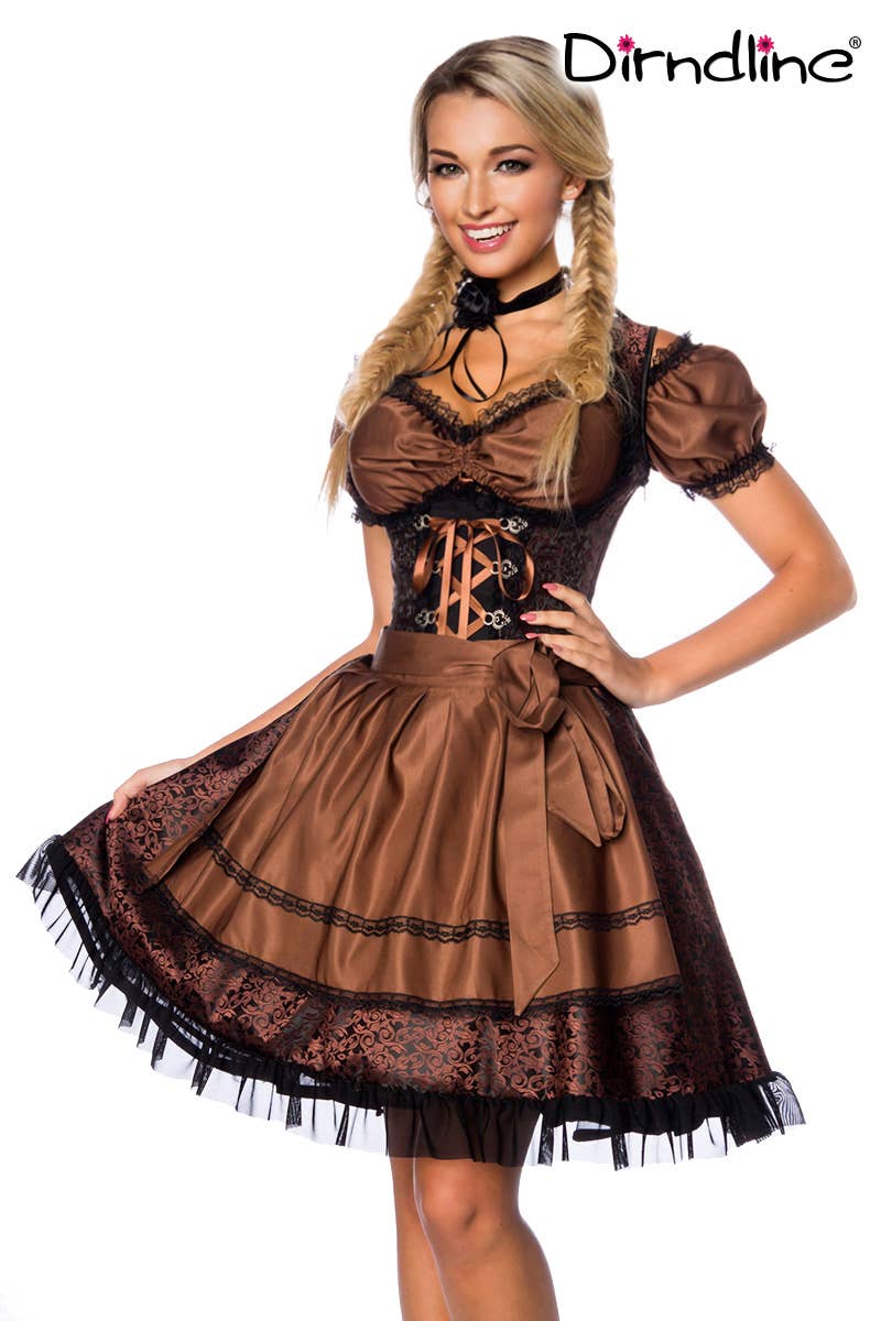 atixo GmbH - Vente Déguisement – femme - Dirndl premium avec blouse et tablier (7000)7