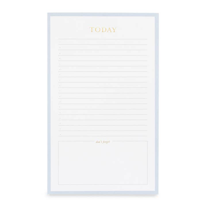 Today Daily Planning Notepad, Blue for wholesale by Sugar Paper