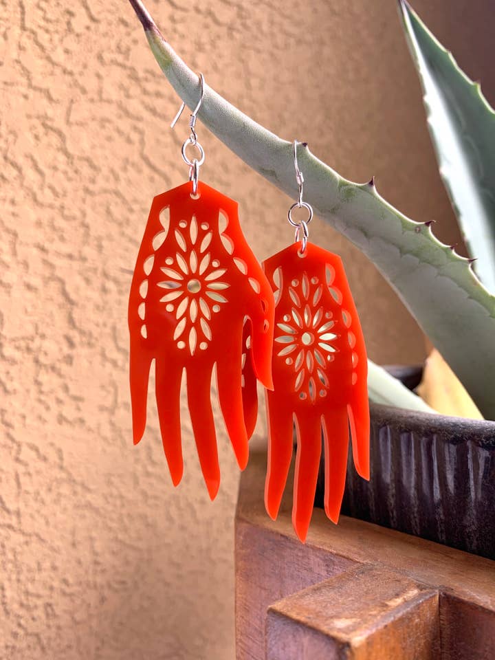 Frida Earrings (Manos de Frida) for wholesale by Cōllette