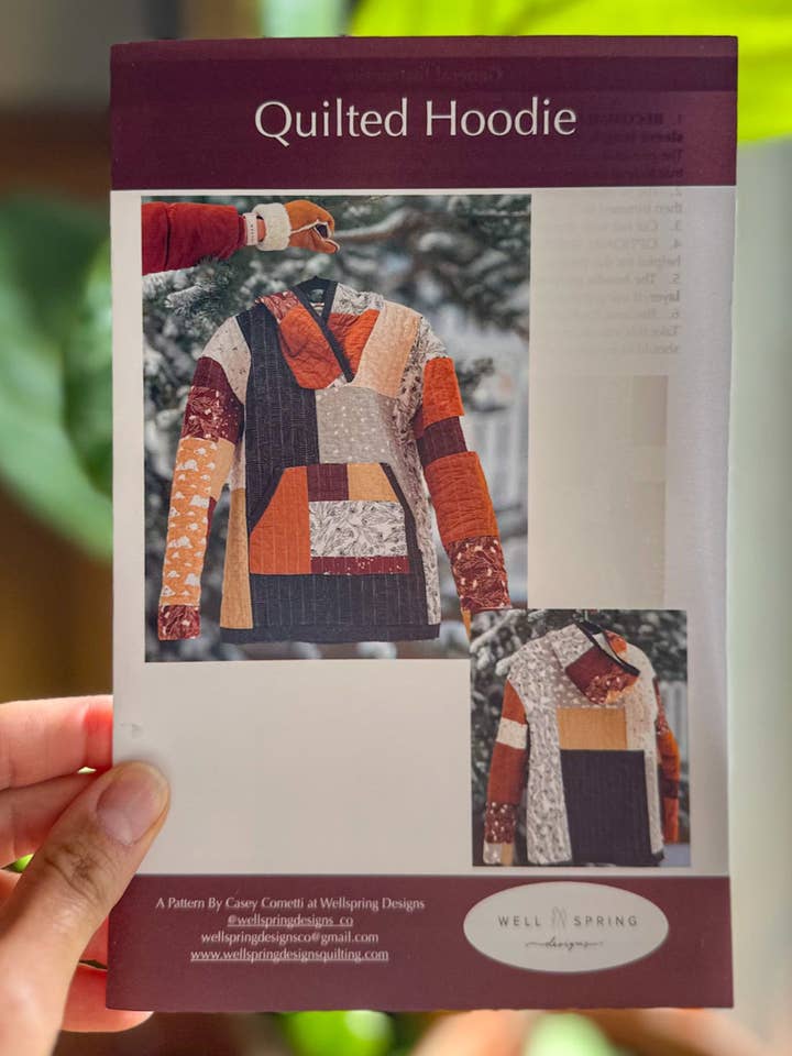 Quilted Hoodie - Paper Pattern for wholesale by Wellspring Designs