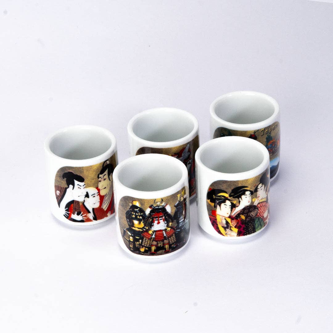 Urban Tokyo - Wholesale Coffee Mug - 5 Piece 1.5oz Sake Cup Gift Set Japan Edo JP (1/60)2