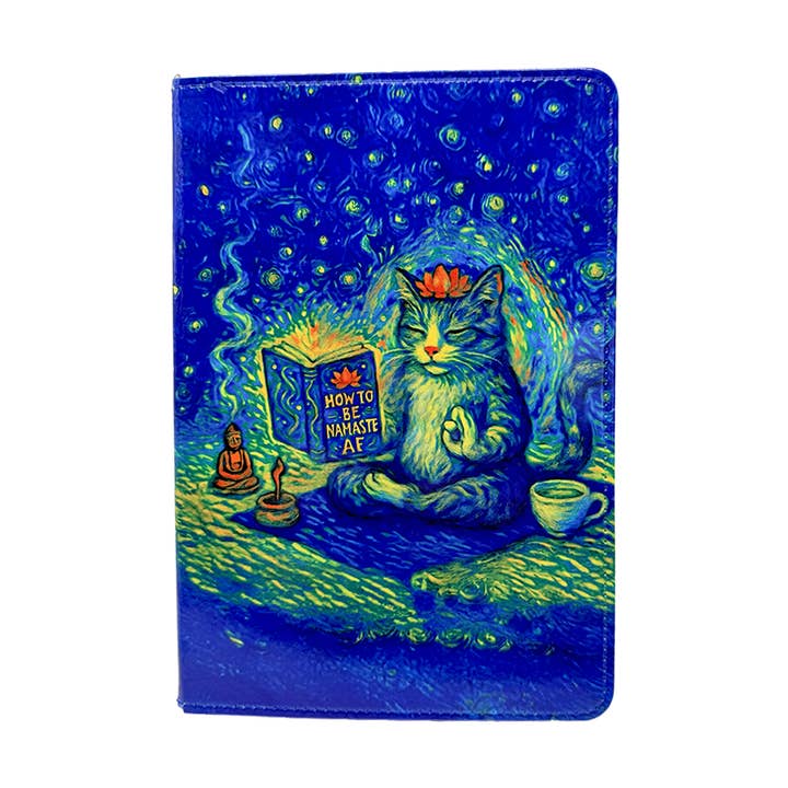 Token Tales Cat "How To Be Namaste AF" Journal for wholesale by Token Atelier