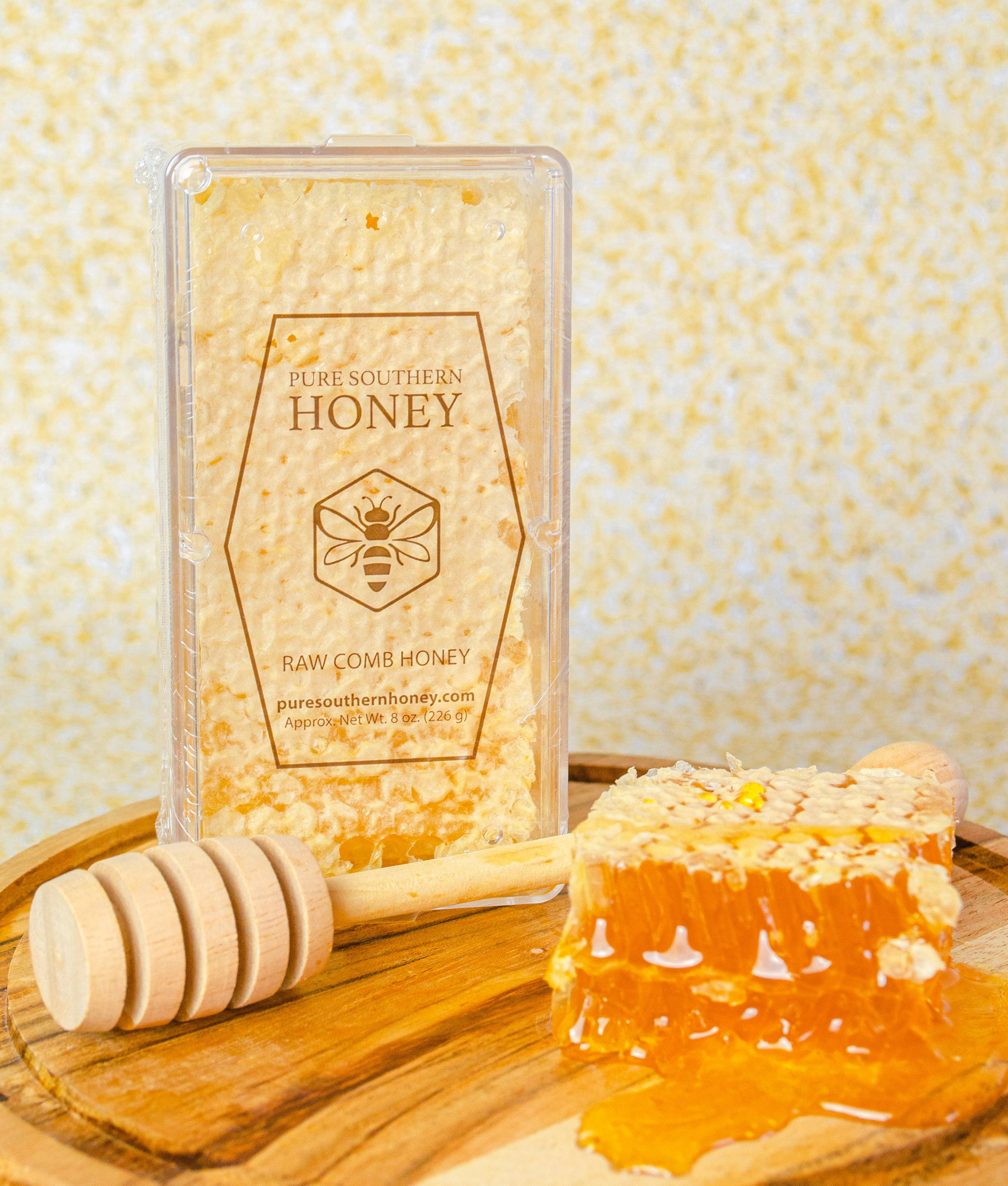 Pure Southern Honey - Wholesale Honey - Honeycomb 7 Oz (12)2