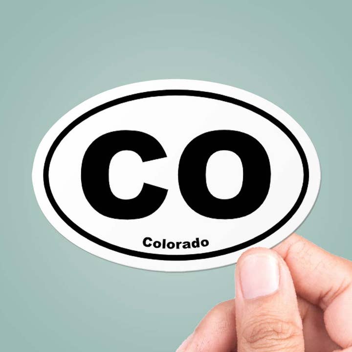 Colorado CO State Oval Sticker Vinyl Decal for wholesale by CJ's Sticker Shop