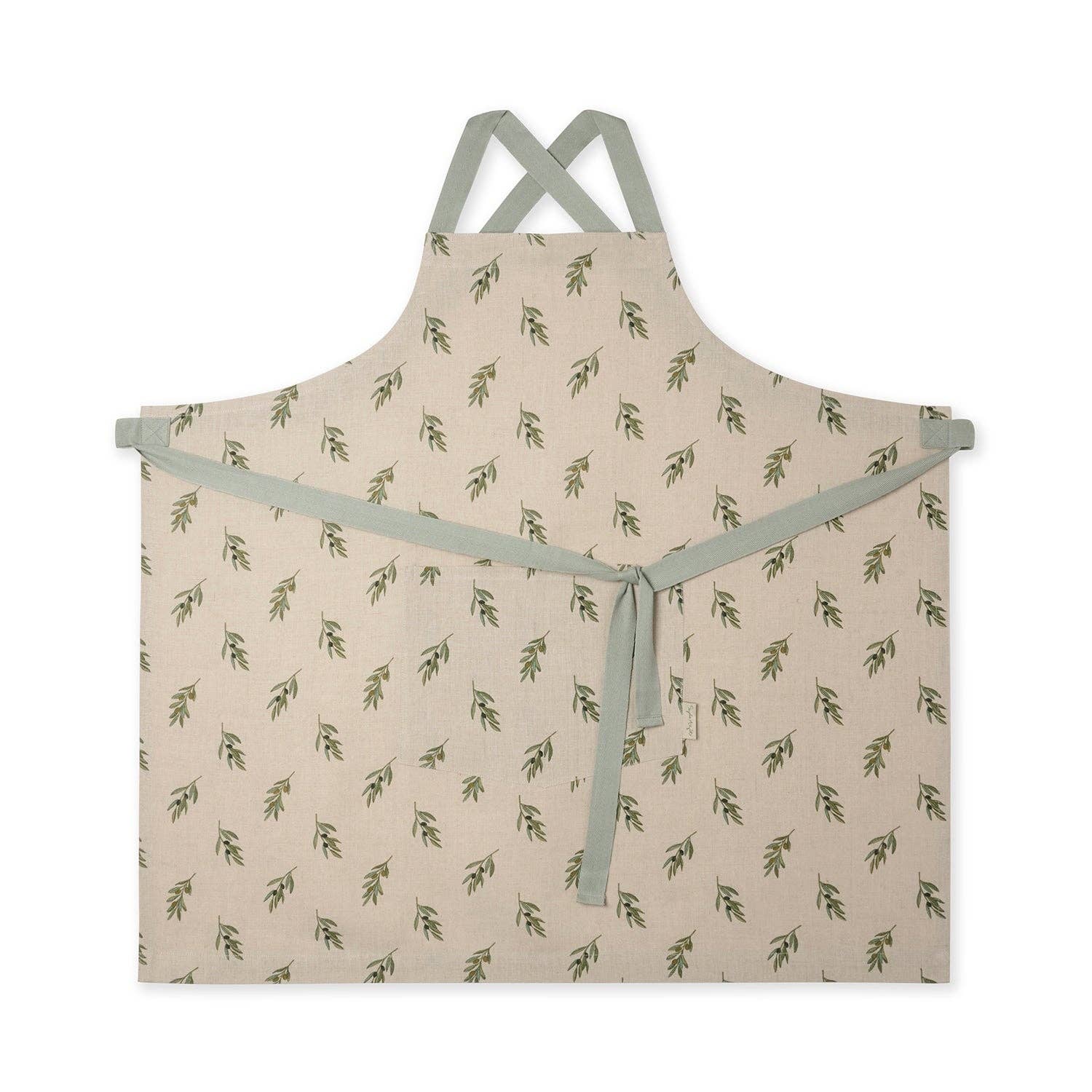 Sophie Allport - Wholesale Apron - Olive Linen Cross Back Apron4