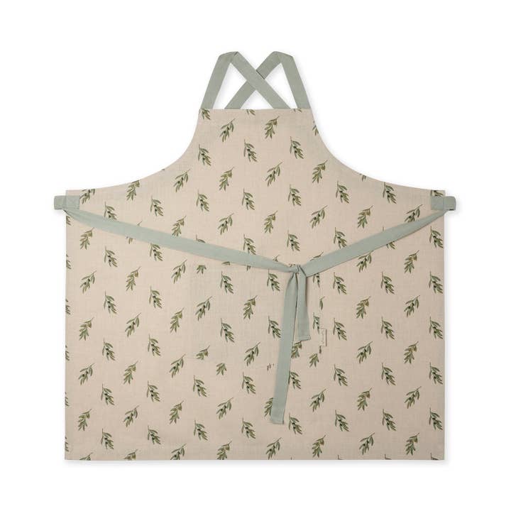 Sophie Allport - Wholesale Apron - Olive Linen Cross Back Apron4