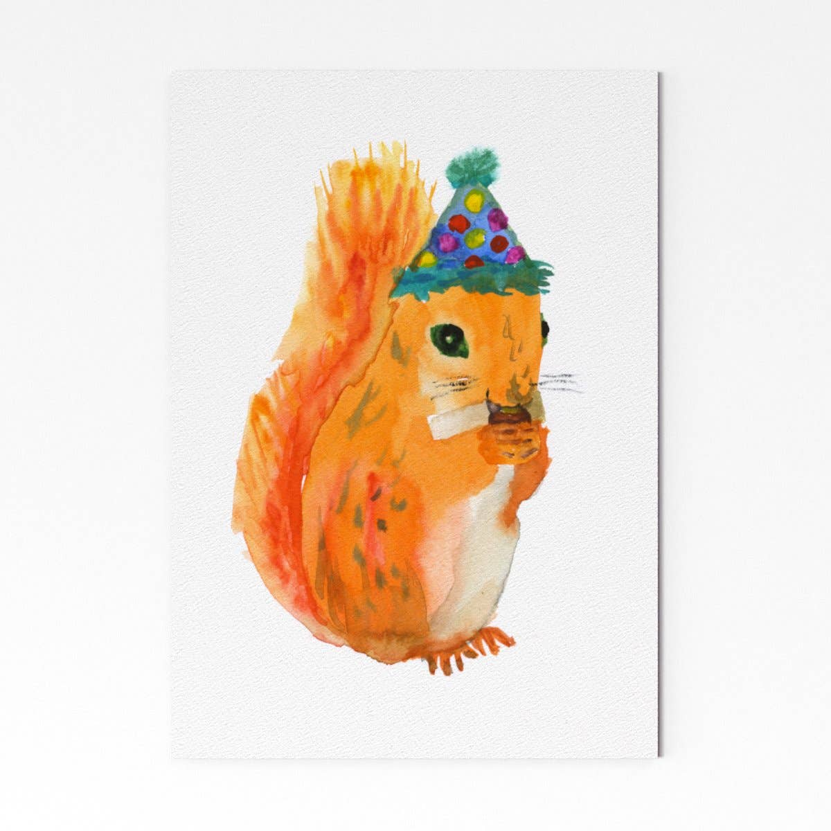 Rosie Webb illustrations - Wholesale Art Print - Party Squirrel Giclée Print0
