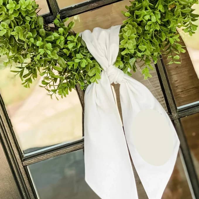 Lelly Loo Co. LLC - Wholesale Wreath - Blank Light Ivory Wreath Flower Sash