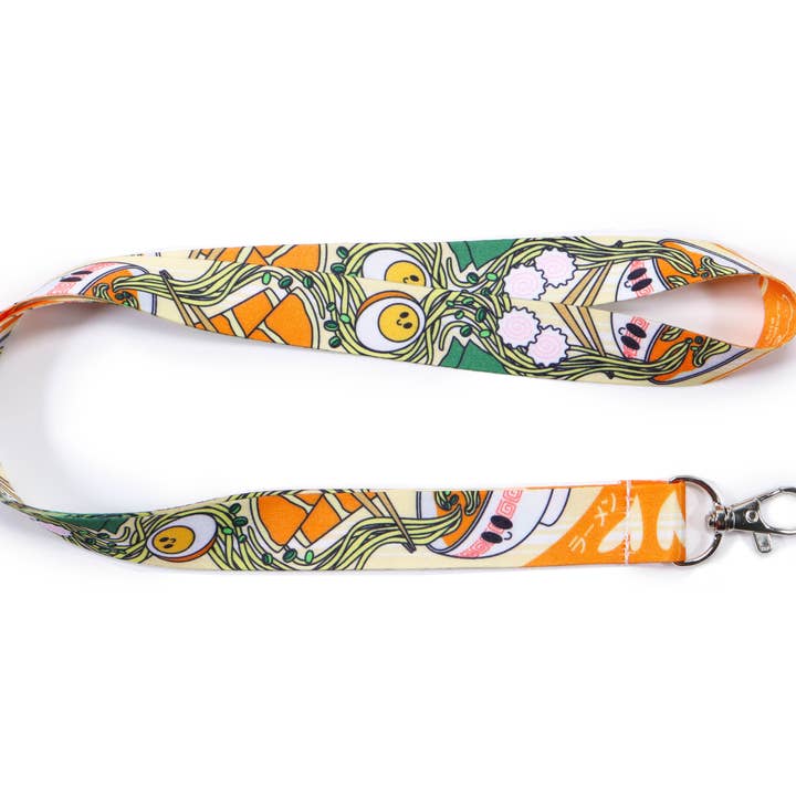 Emii Creations – Fita porta-chaves – Unissexo por atacado – Porta-chaves e porta-identificação com padrão de ramen3