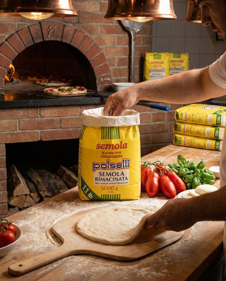 Wholesale Italian Food - Wholesale Flour - Polselli, Semola Flour, Semola Rimacinata, 11 lb ( 5 kg)5