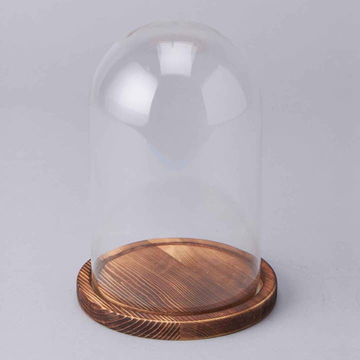 Portofino International Trading, USA - Wholesale Decorative Tabletop Object - Glass Dome with Wood Base2