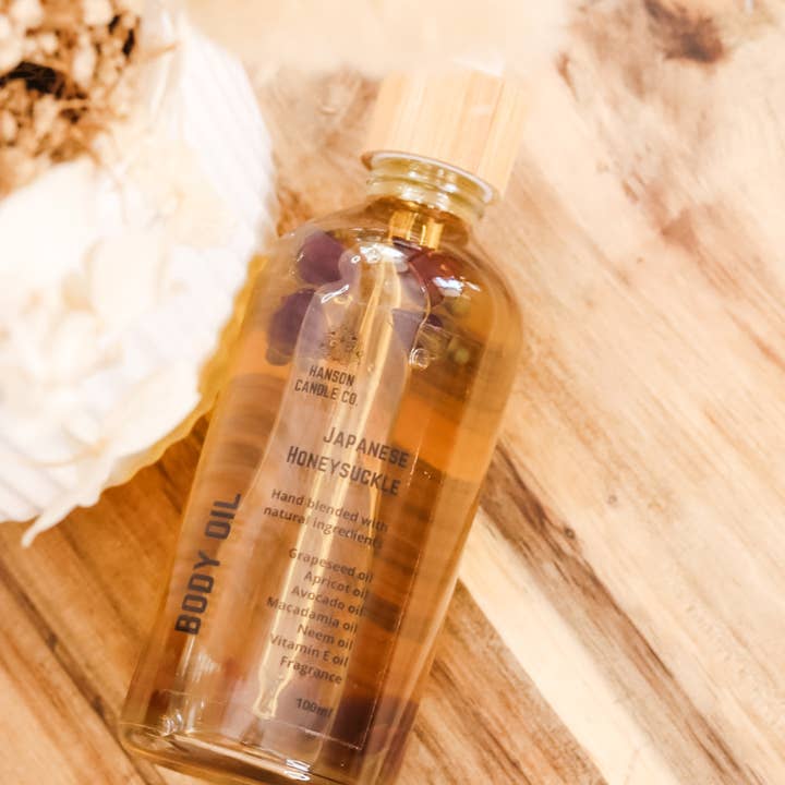 Hanson Candle Co. - Wholesale Bath/Body Oil - Natural hydrating Body Oil + Crystal Infused | 100ML13