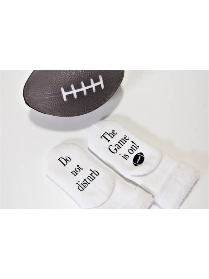 Dorothy’s Reason - Wholesale Socks - Baby - Do Not Disturb The Game is on Football Baby Socks | Sports