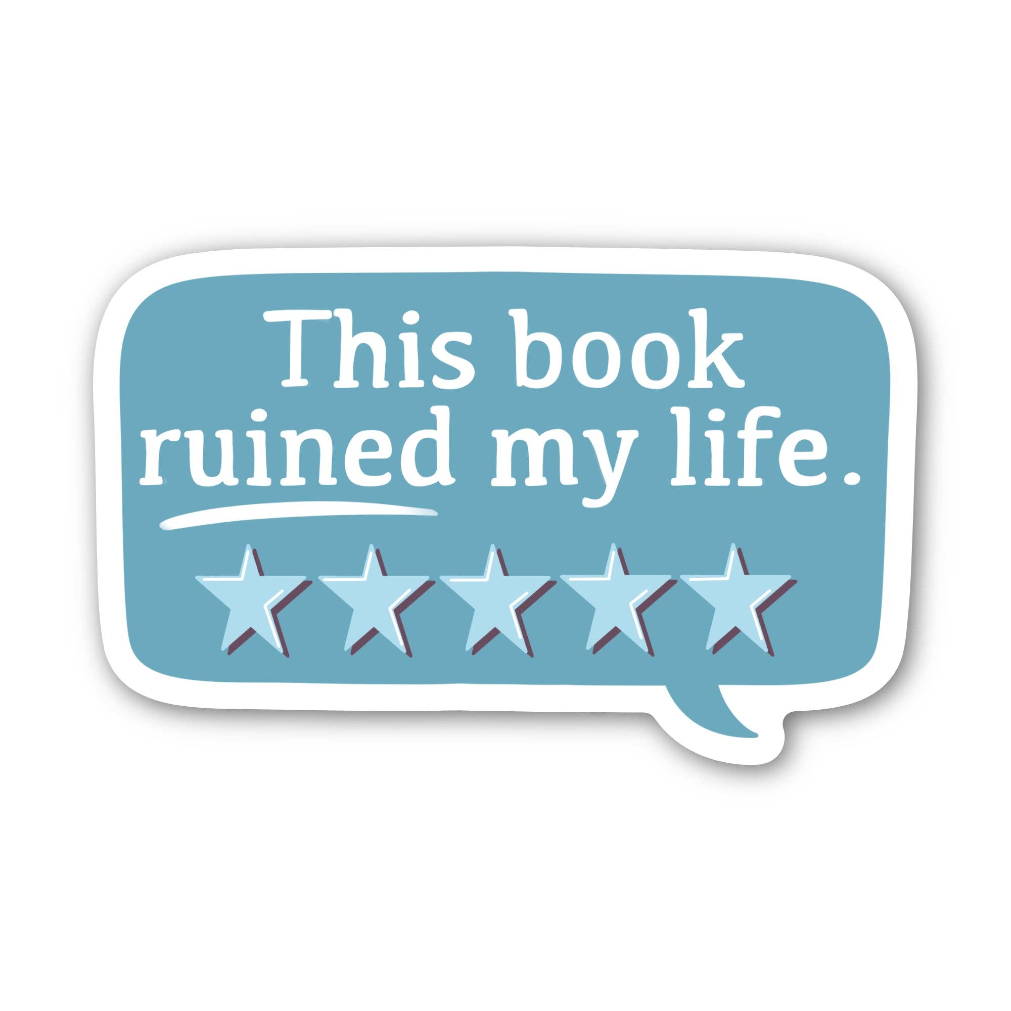 Big Moods - Wholesale Sticker - This Book Ruined My Life Review Sticker0